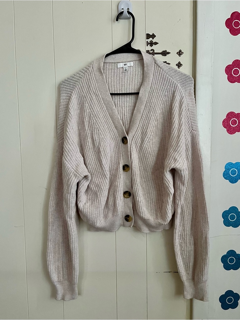 bp Neutral Ribbed Button-Down Cardigan - Picture 2 of 10